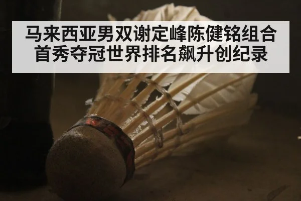 马来西亚男双谢定峰陈健铭组合首秀夺冠世界排名飙升创纪录